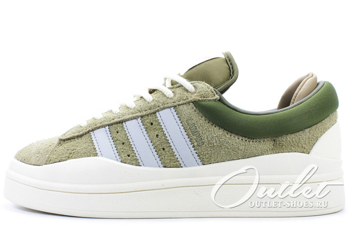 Кроссовки Adidas Campus Bad Bunny Wild Moss ID7950 зеленые