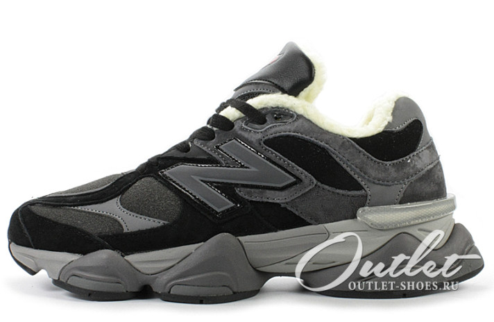 Кроссовки New Balance 9060 Winter Black Grey  черные
