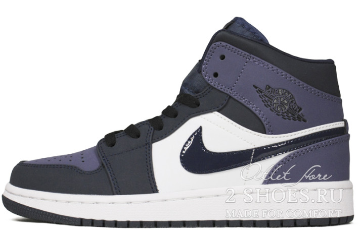 Кроссовки Nike Air Jordan 1 Mid Sanded Purple 554724-445 синие