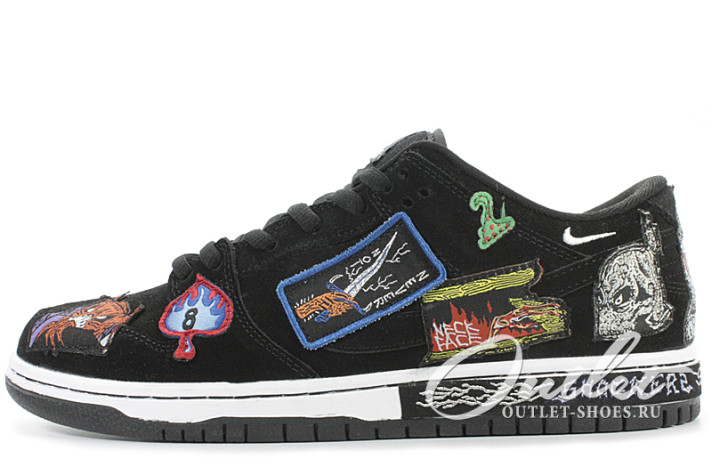 Кроссовки Nike Dunk SB Low Pro QS Neckface DQ4488-001 черные