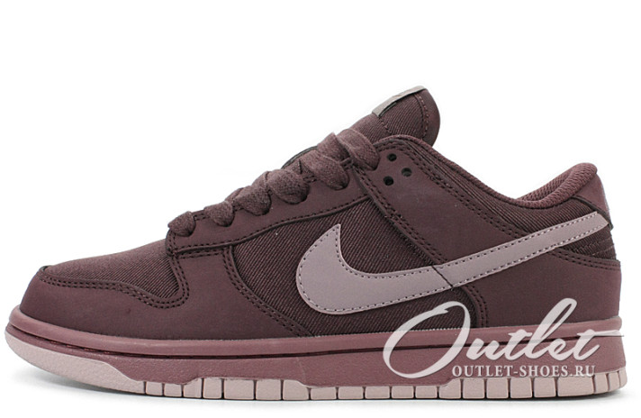 Кроссовки Nike Dunk Low Premium Burgundy Crush FB8895-600 бордовые