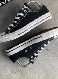 Кеды Converse All Star Low CHUCK TAYLOR Black White живое фото 1