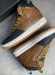 Кроссовки Nike Lunar Force 1 DUCKBOOT Gold Dart British Tan Brown живое фото 1