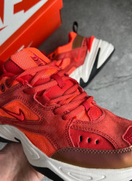 Кроссовки Nike M2K Tekno University Red Suede Bright Crimson живое фото 3