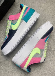 Кроссовки Nike Air Force 1 Low Shadow Smoke Grey Barely Volt Aqua живое фото 1