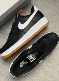 Кроссовки Nike Air Force 1 Low Black White Gum живое фото 2