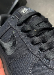 Кроссовки Nike Air Force 1 Low Stussy Black живое фото 3