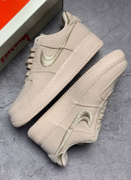 Кроссовки Nike Air Force 1 Low Stussy Fossil Stone живое фото 1