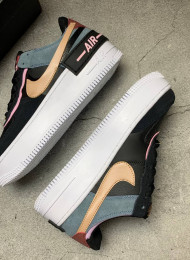 Кроссовки Nike Air Force 1 Shadow Black Light Arctic Pink Claystone Red живое фото 1