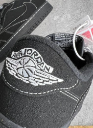 Кроссовки Nike Air Jordan 1 Low Travis Scott Black Phantom живое фото 4